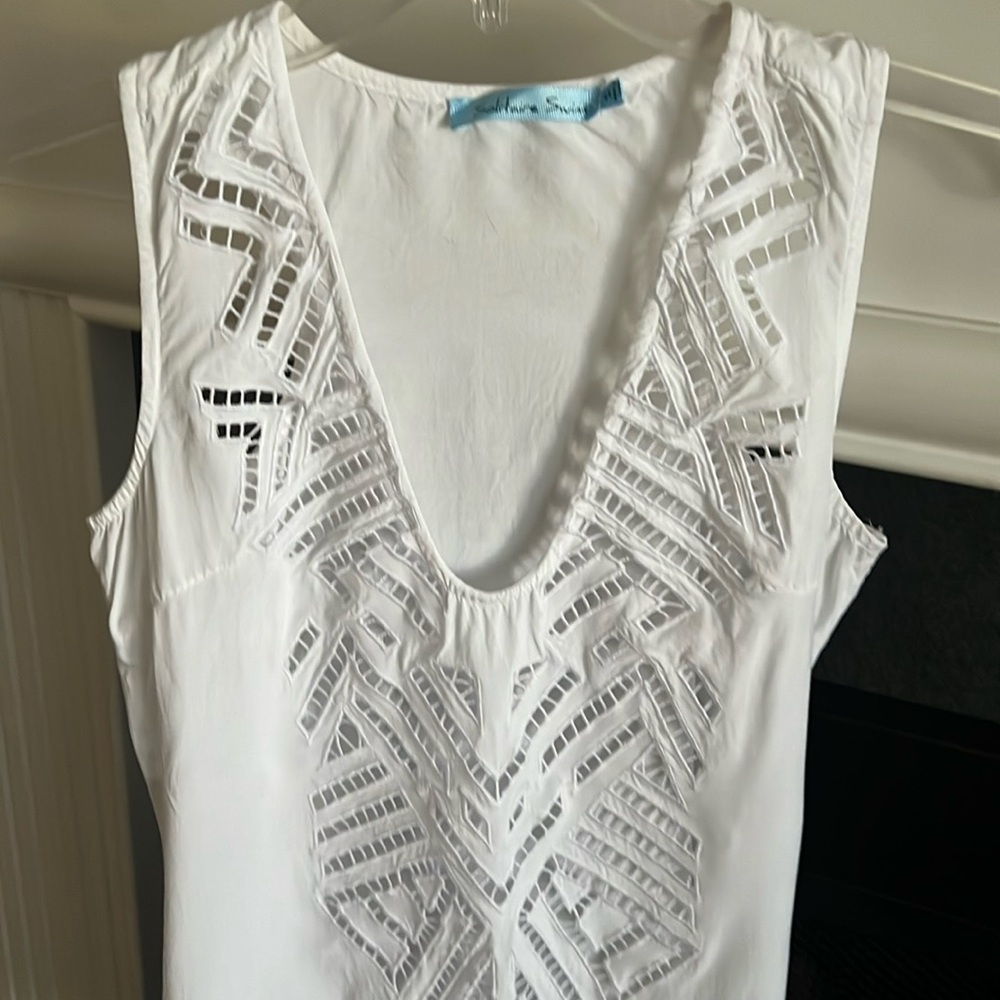 SOLITARE SWIM White Sleeveless Cover-Up